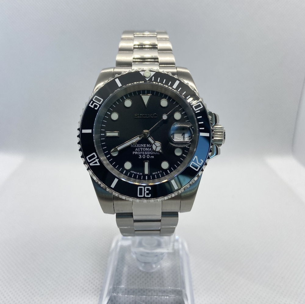 Seiko Custom built watch - nh35 - sapphire crystal- submariner